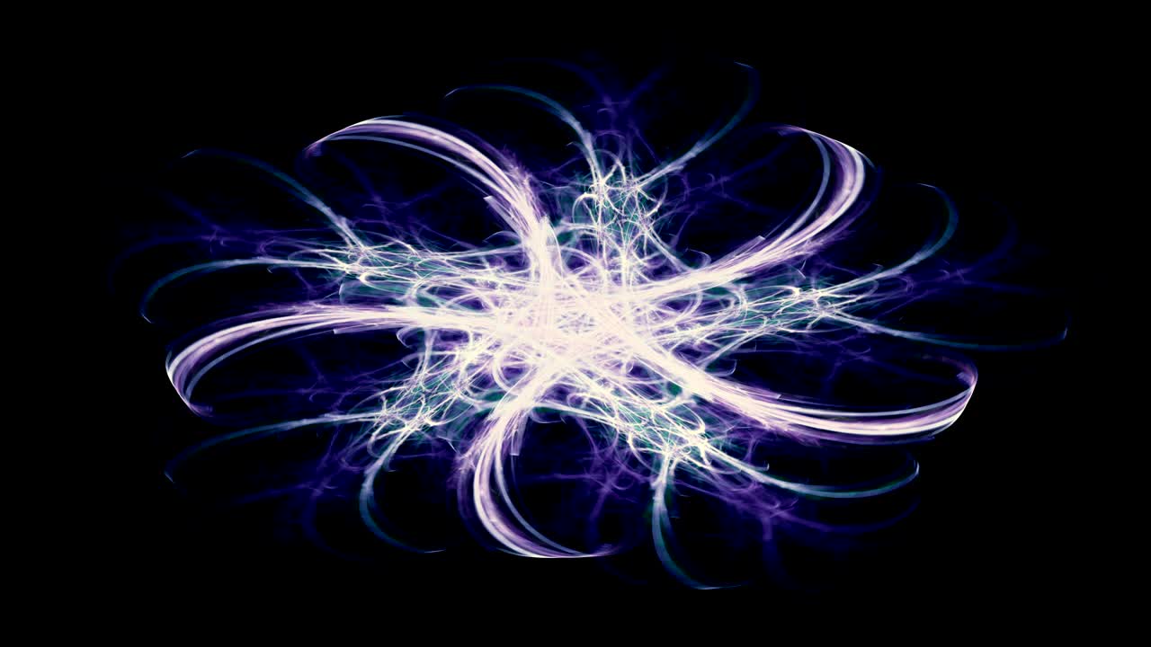 fondo de movimiento abstracto, ondas de energía y relámpagos, bucle sin costuras capaz