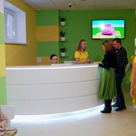 family visiting clinic