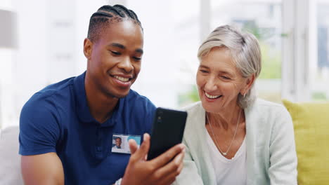 Phone,-medical-and-a-nurse-talking-to-a-patient