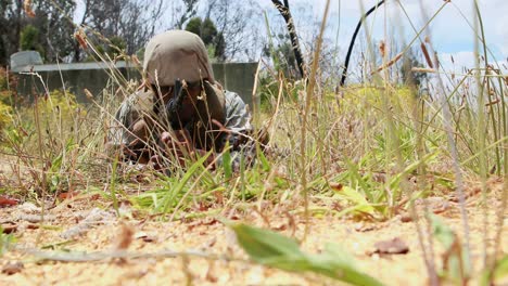 Military-soldier-guarding-with-a-rifle