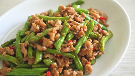 stir-fried-french-bean-or-green-bean-with-minced-pork---Asian-food-style