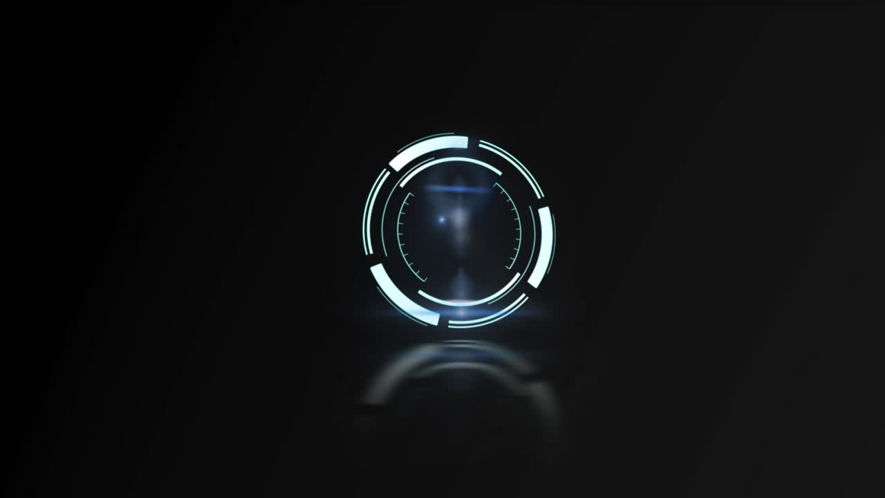 animación de la exploración del alcance sobre un fondo negro