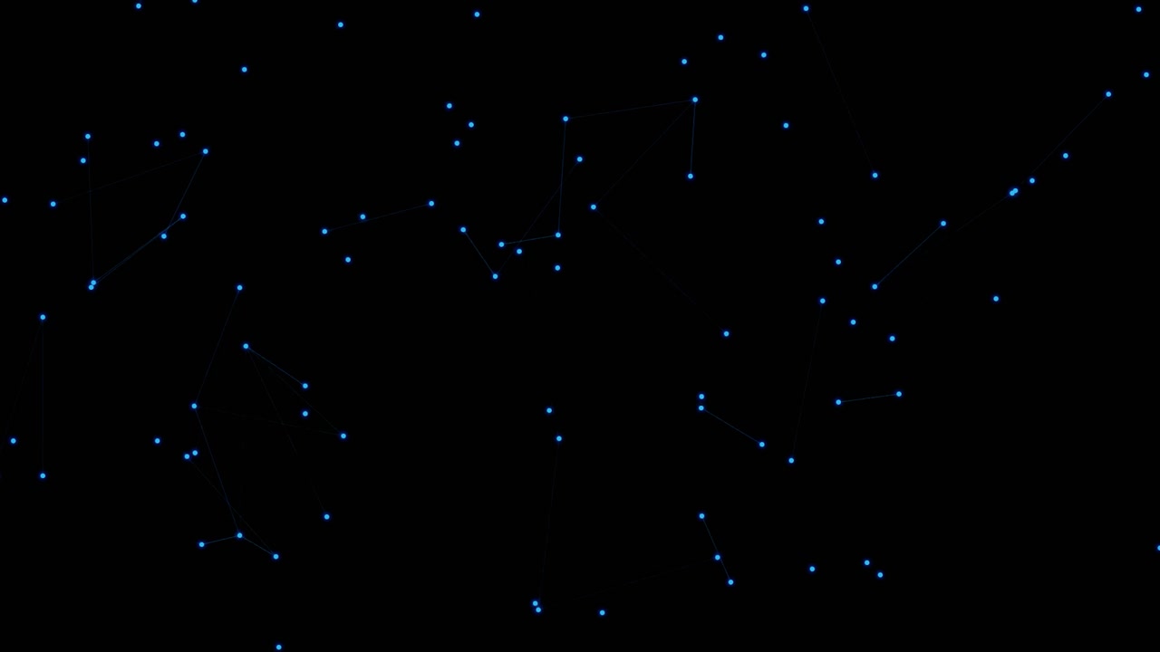 Abstract Digital Network Connection with Glowing Blue Nodes