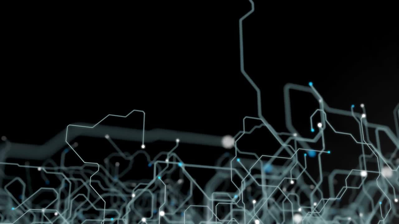 추상적인 회로 보드 애니메이션