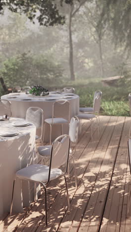 elegant outdoor wedding reception