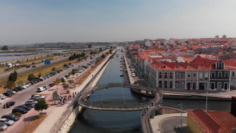 Canal-central-de-Aveiro-and-surrounding-area,-Portugal