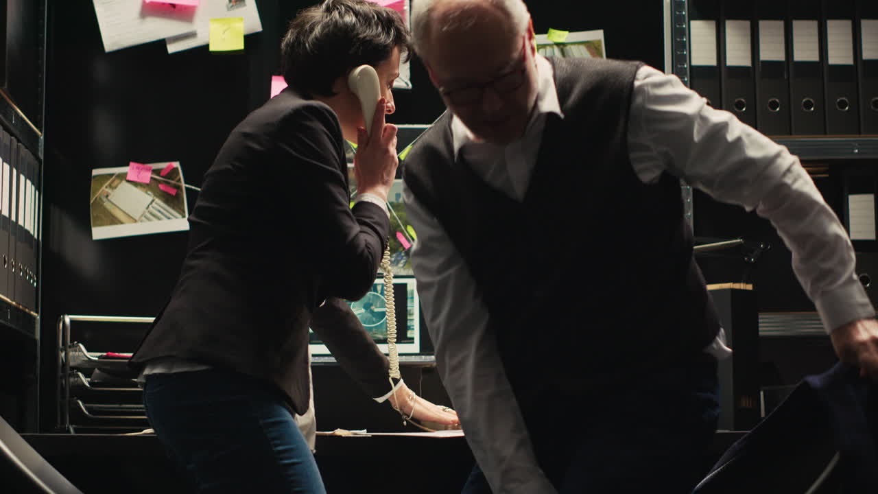 Detectives Investigating Crime Scene