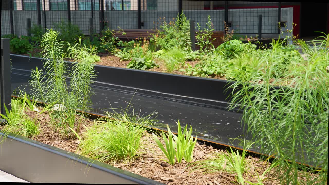 edificio de la ciudad área de jardín al aire libre