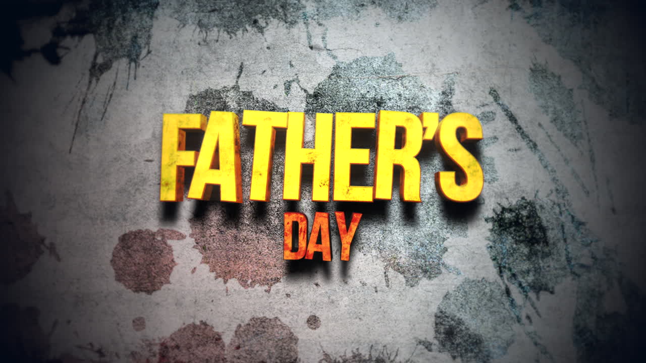 Fathers Day on grunge texture with spray splashes