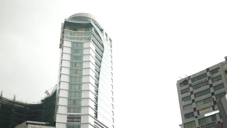 low angle view of dhaka city residential and financial buildings at sunny day