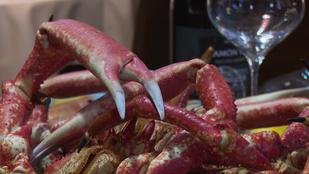 Close-up of Cooked Crab Legs