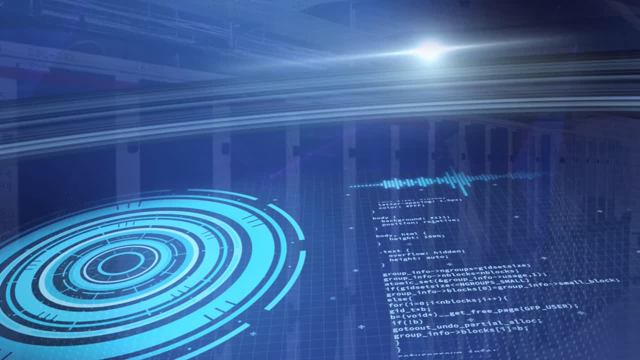 Animation of data processing over computer servers