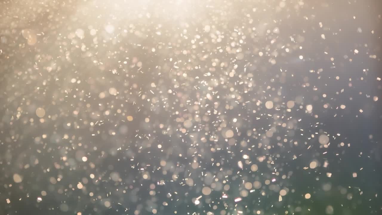 Drifting glowing dust particles swaying in backlit area, with light fluctuations boosting shimmer