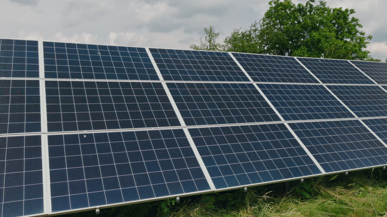 Solar Panel Farm on a Field