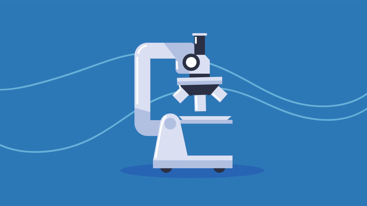 microscope laboratory equipment tool animated