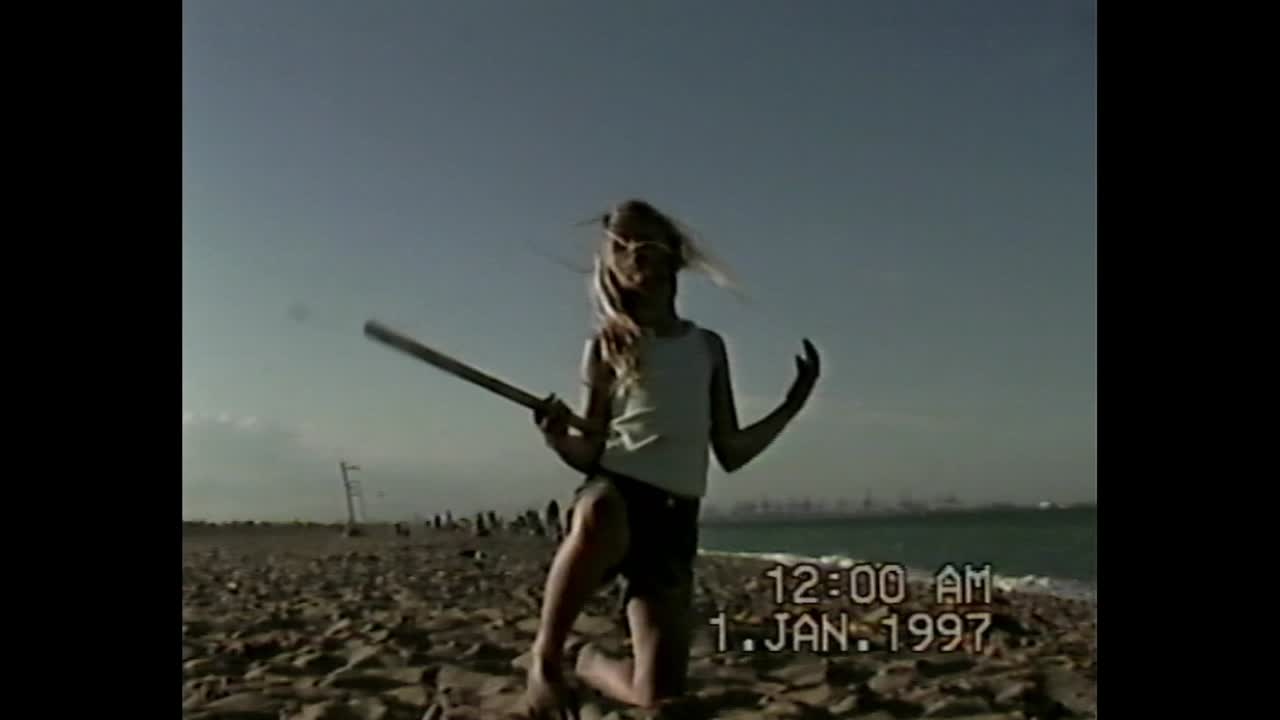 Girl on the beach in 1997