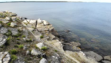 early morning calm seas at asunden nature reserve, gotland