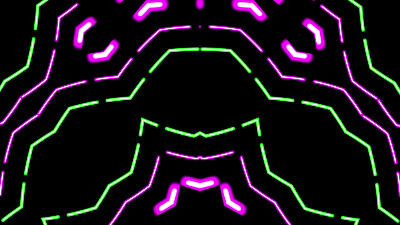 Kaleidoscope Neon Effects VJ Loop Motion Background