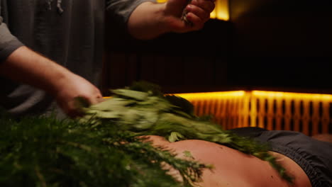 herbal back massage in spa