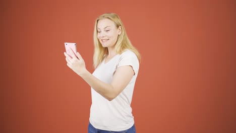 Woman-making-a-video-call-on-the-phone.
