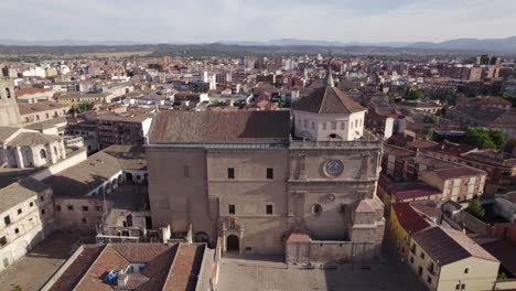 Beautiful-convent-of-Santa-Catalina,-aerial-orbit