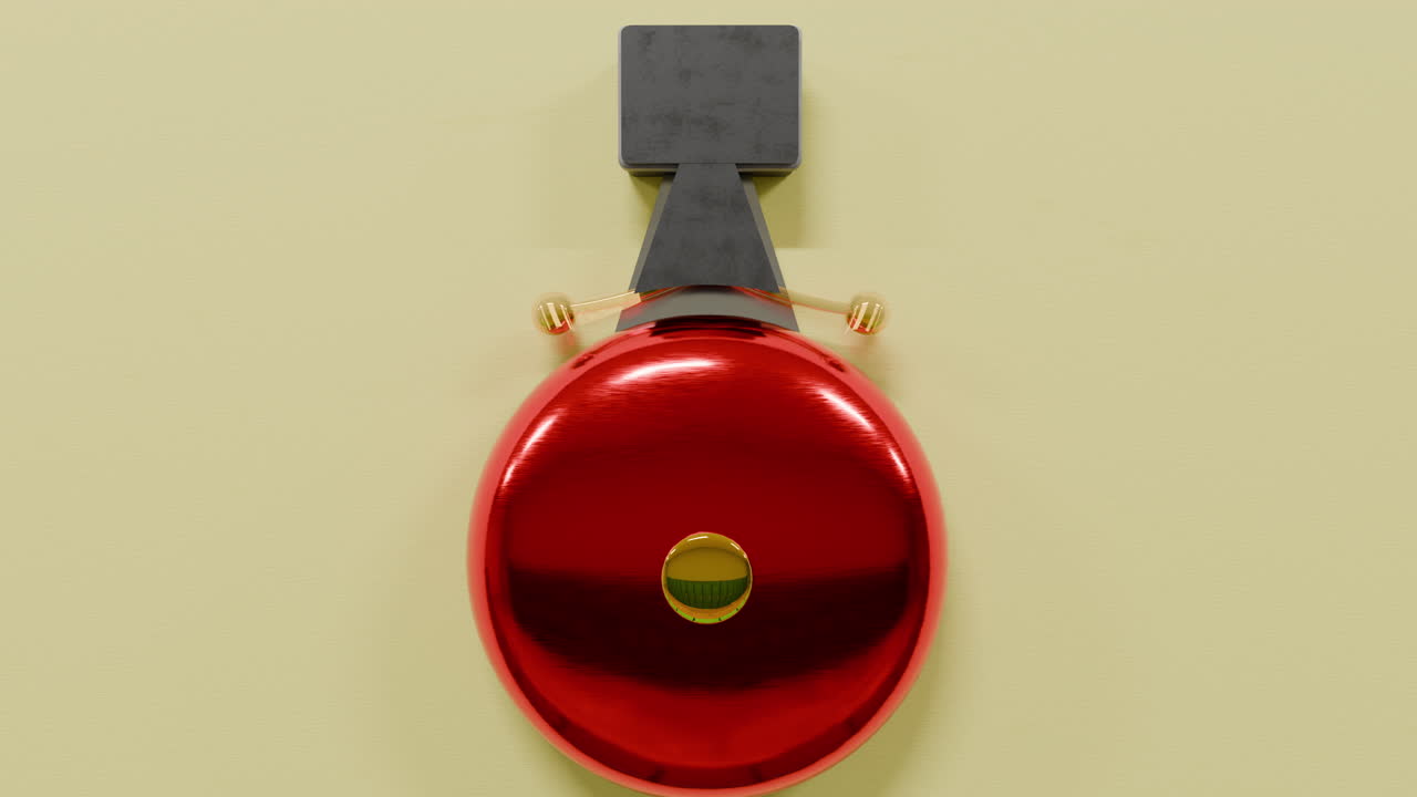 Red Bell Rings For Back To School Time Commencement In College