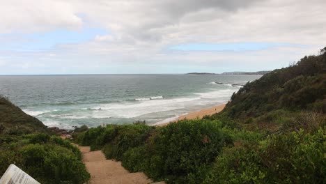 Turimetta-Playa-Sendero-Hermosa-Arena-Océano-Naturaleza-Australia