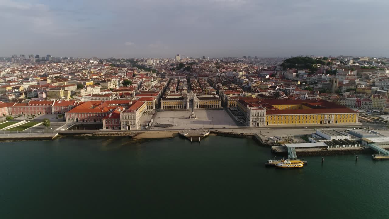 Vista panoramica del centro storico di Lisbona, Portogallo