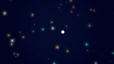 fly rainbow confetti on dark blue sky