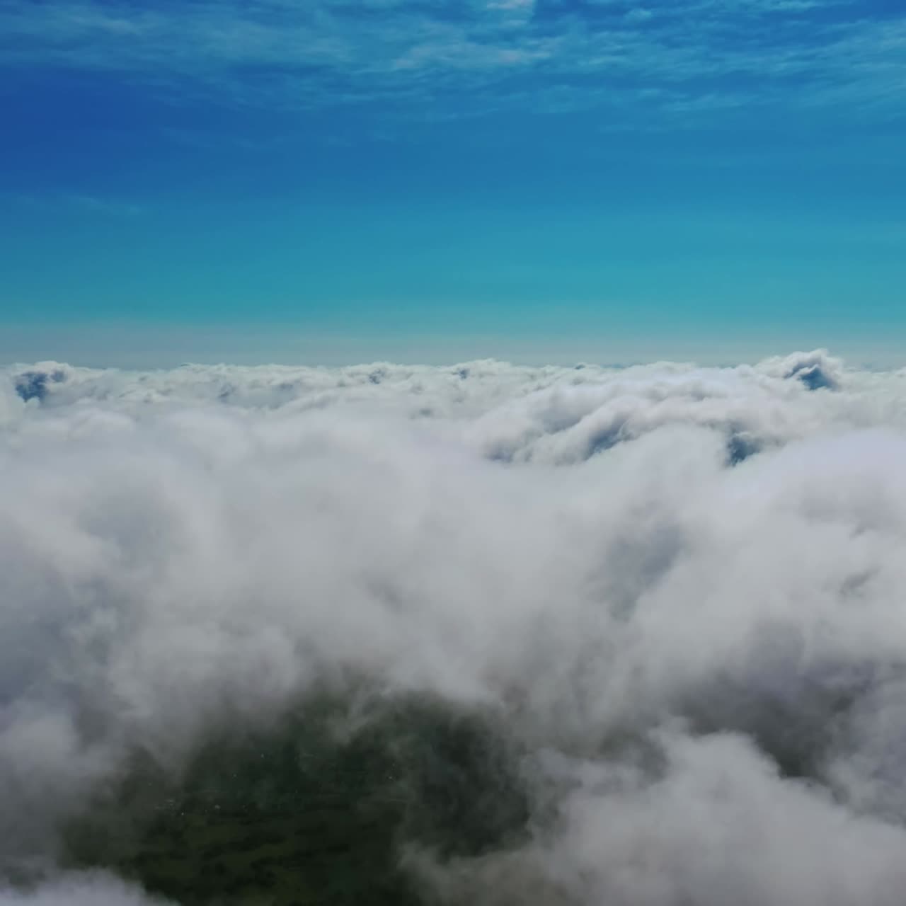 Natural view of cloudscape. Fluffy white clouds in heaven. Amazing soft clouds moving slowly on the clear blue sky in pure daylight.