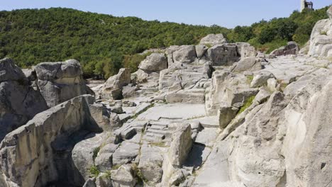 perperikon holy city over rocky hill near kardzhali in the rhodope mountains, bulgaria