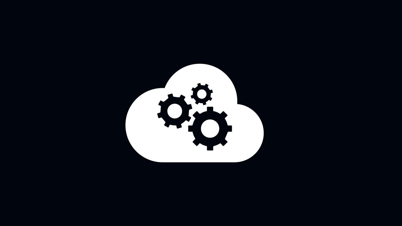 la nube de píxeles y el icono de fallo de engranajes animado.