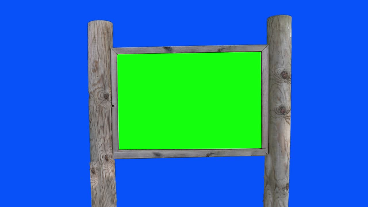 마 키, 3d 광고판 모, 녹색 스크린, 파란 스크린 배경의 빈 배너, 몇 개의 빈 보드.