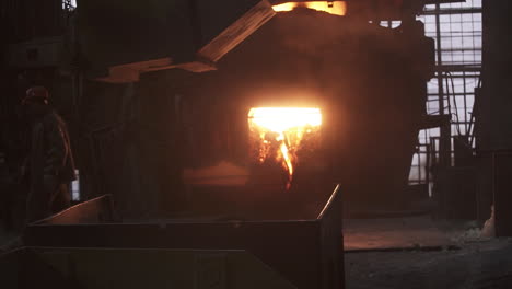 metal melting in a factory