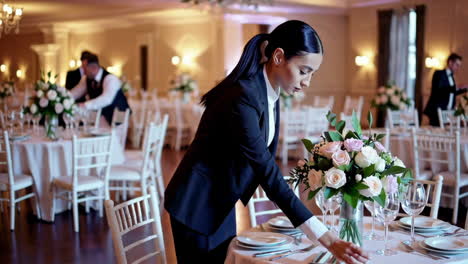 wedding reception setup