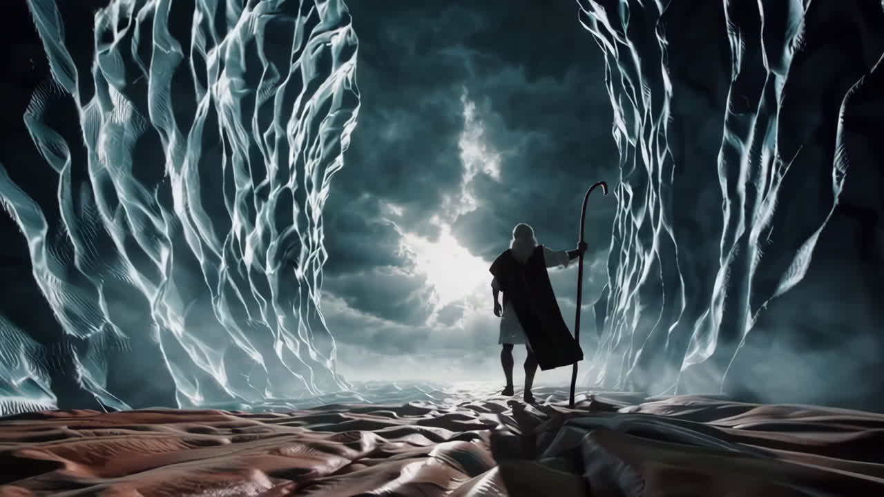 Moses Parting the Red Sea: A Digital Interpretation