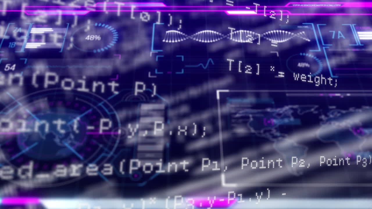 Animation of data processing on interface