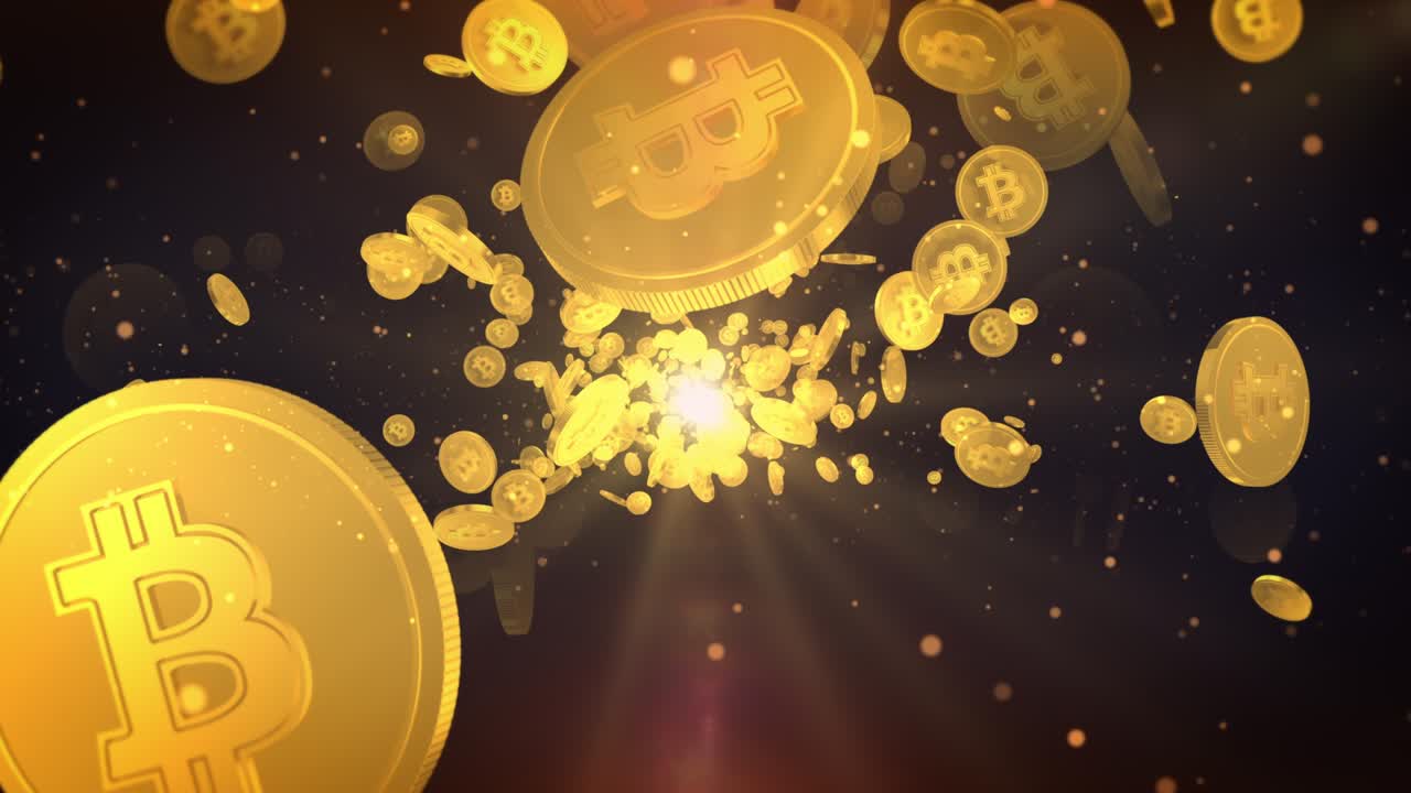 animación de bucle de partículas de monedas