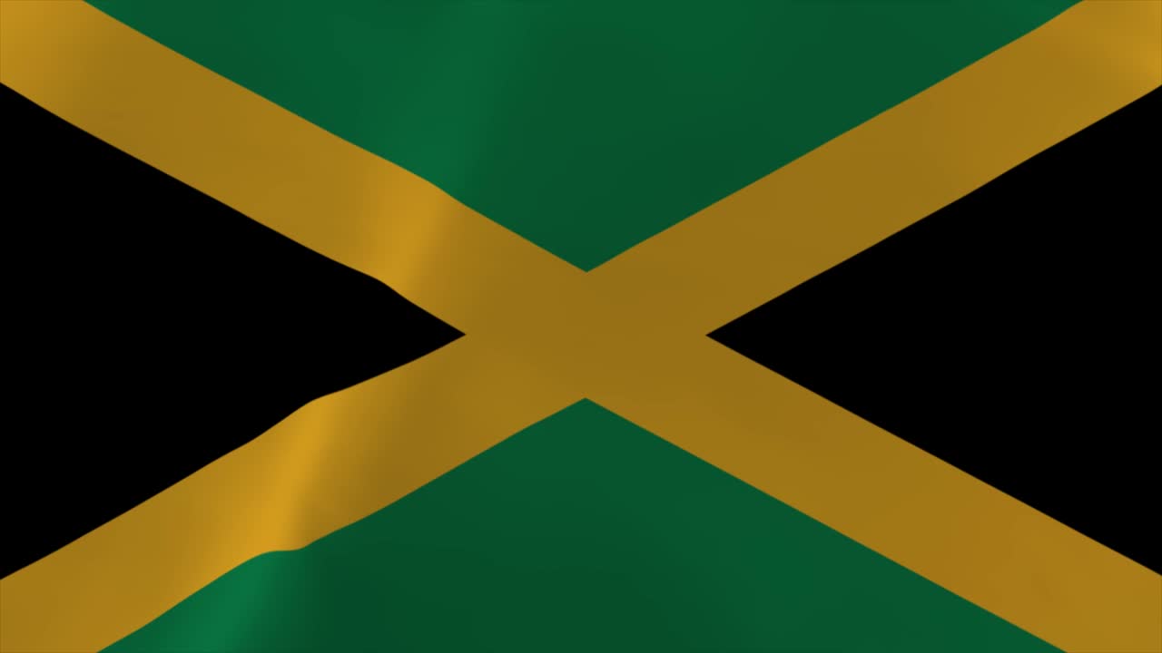 Jamaica Waving Flag Animation 4K Moving Wallpaper Background