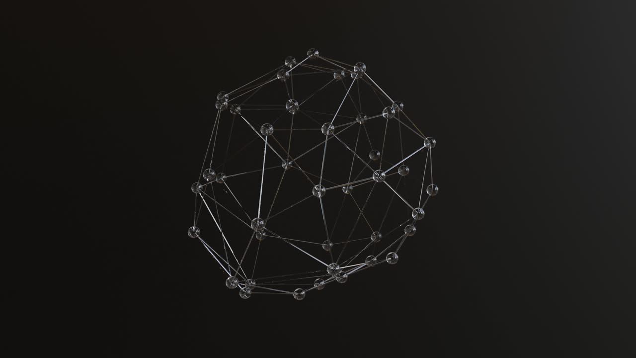 цифровой многоугольник с точками и линиями соединяется. технология сетевого соединения данных. футуристическое киберпространство, 3d-иллюстрация