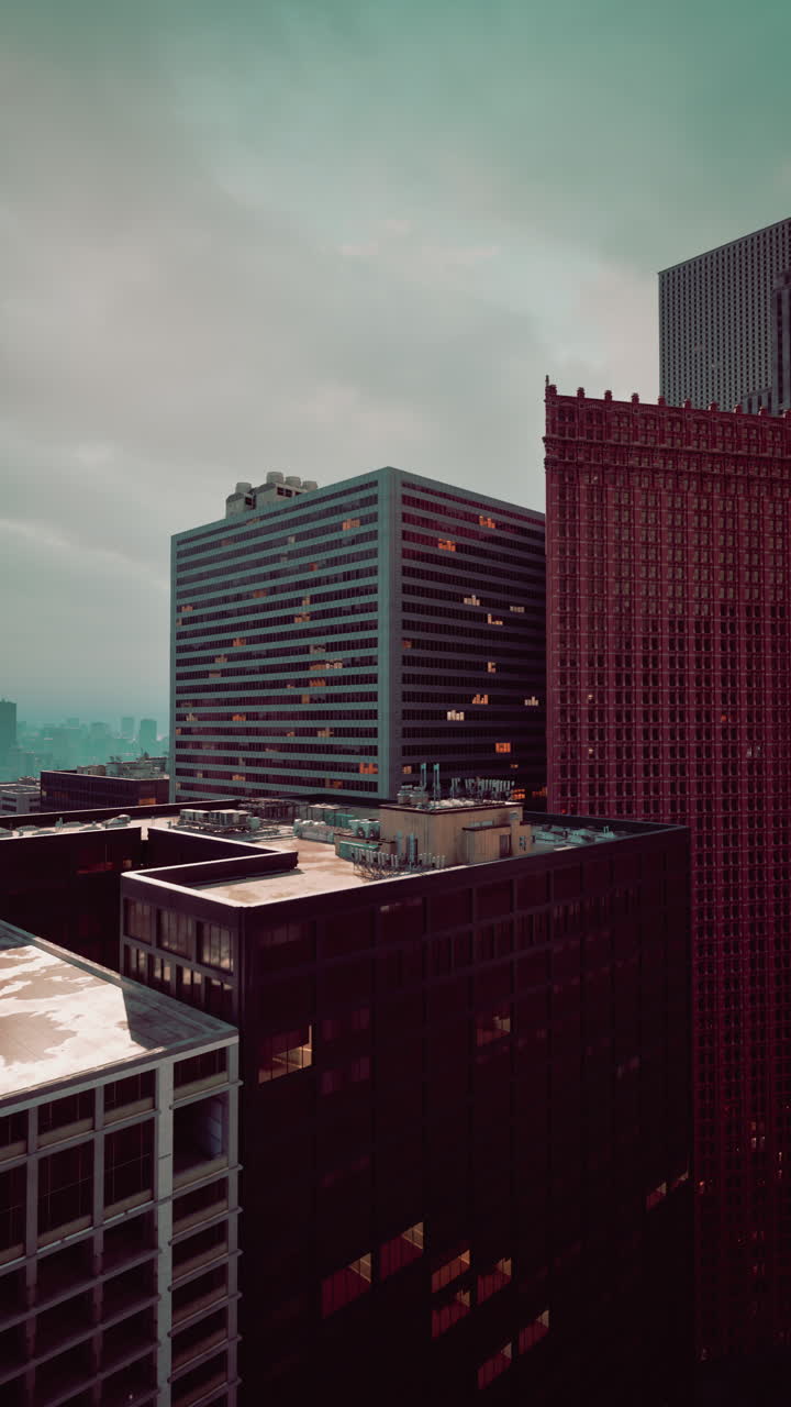 vista aérea del paisaje urbano con rascacielos