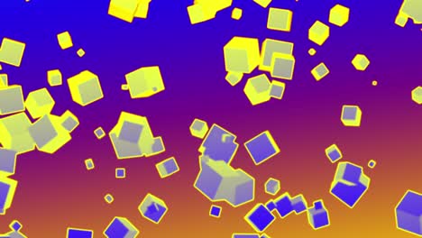 Abstract-animated-background-with-falling-psychedelic-cubes