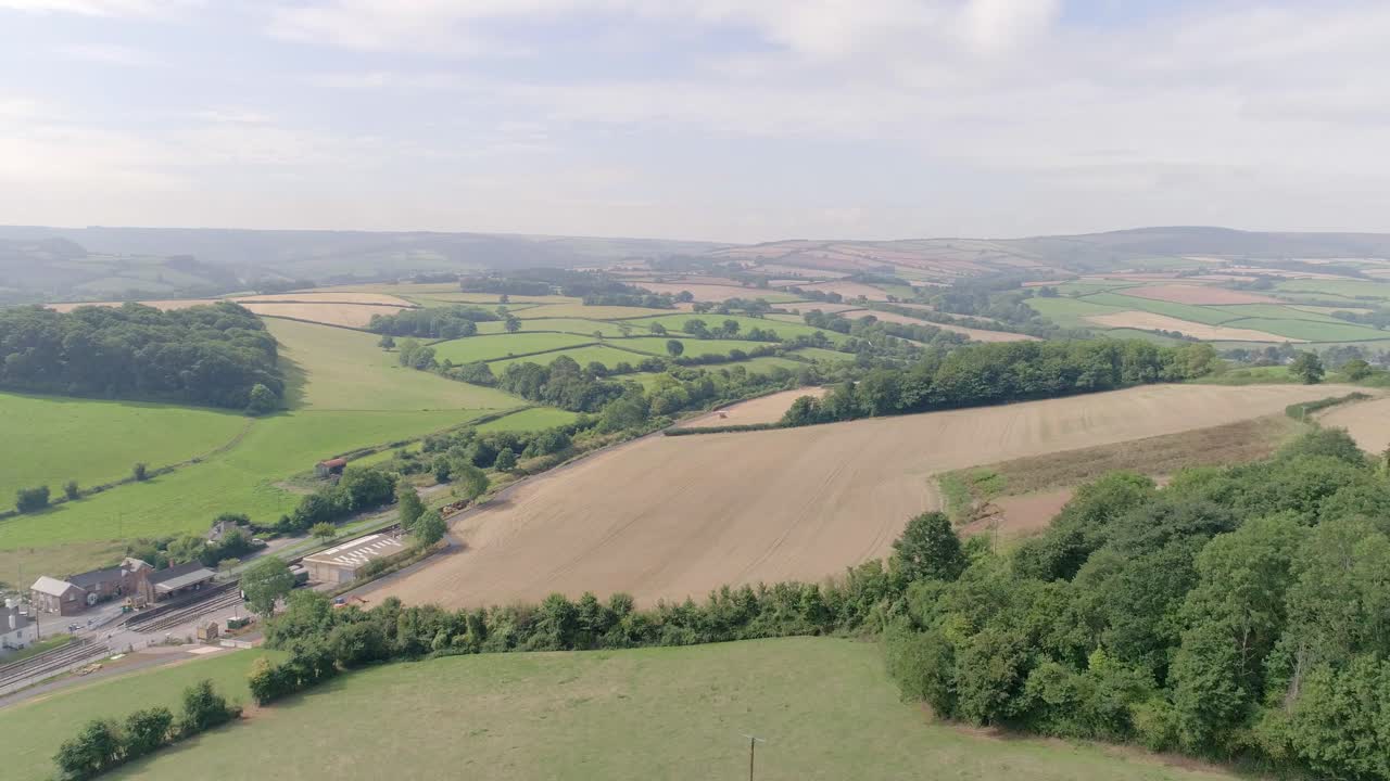 과 시골 풍경의 공중 사진