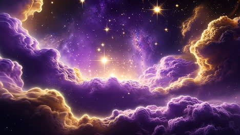 ethereal cosmic clouds and stars