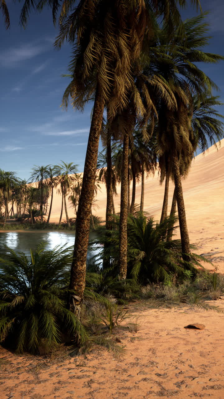 Oasi nel deserto con le palme