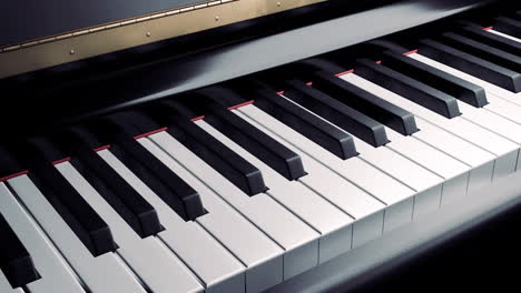 closeup of piano keys