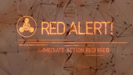 Animation-of-red-alert-text-over-dna-strands