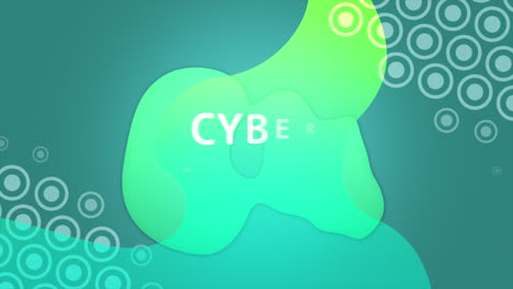 cyber lunes texto con el patrón de memphis