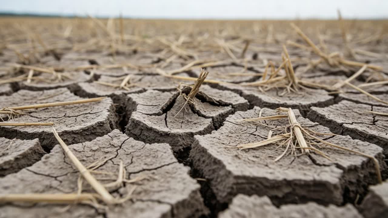 Cracked Earth: A Stark Representation of Drought's Impact on Agriculture and the Environment Depicting the Harsh Reality of Unsustainable Practices