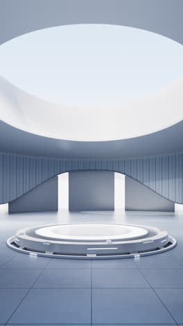 empty creative round room background, 3d rendering.